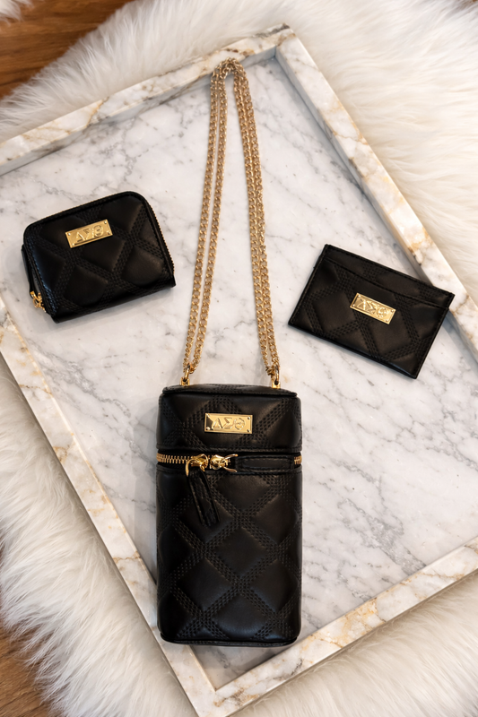 Crossbody, Wallet & Credit Card Holder Set – Quilted Luxe Collection